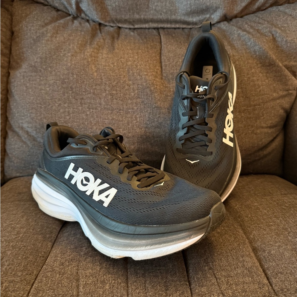 Hoka Bondi 8 Black&White size 10.5